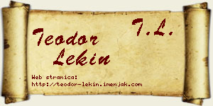 Teodor Lekin vizit kartica